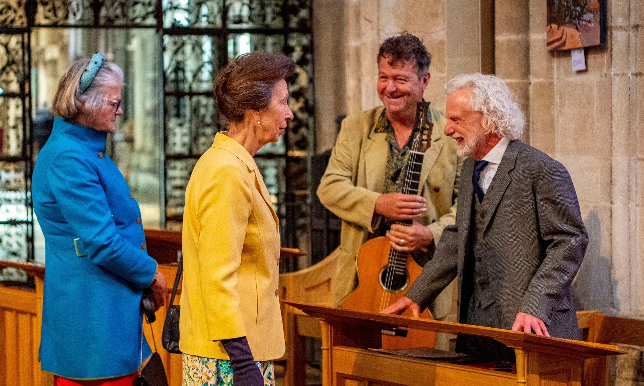 Ely Cathedral Table unveiling The Princess Royal, Richard Durrant  and Gary Southwell credit Keith Hepple