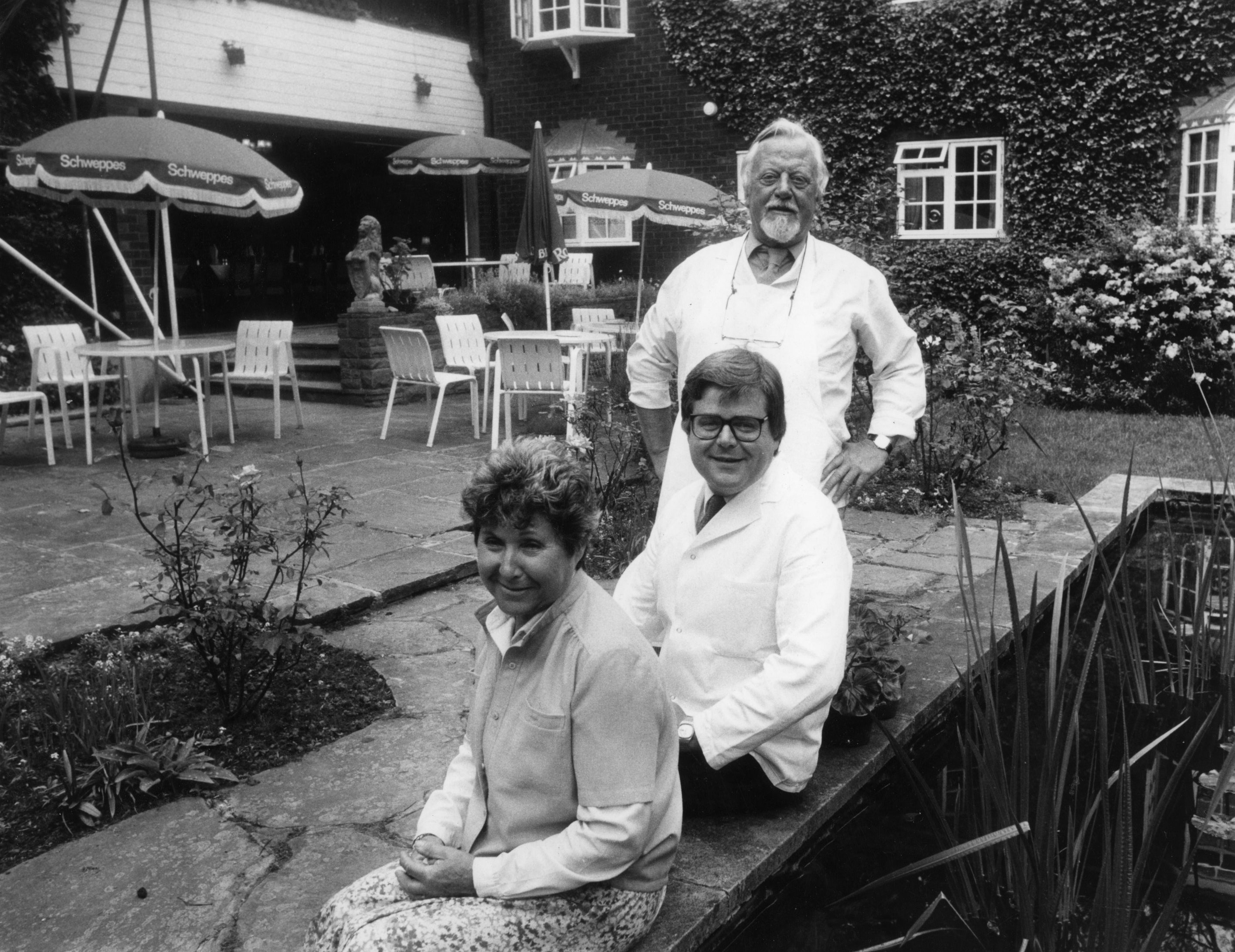 Lee Chadwick (centre) with his parents Flo and Chad at the Old Rectory in Haughton Green, Tameside