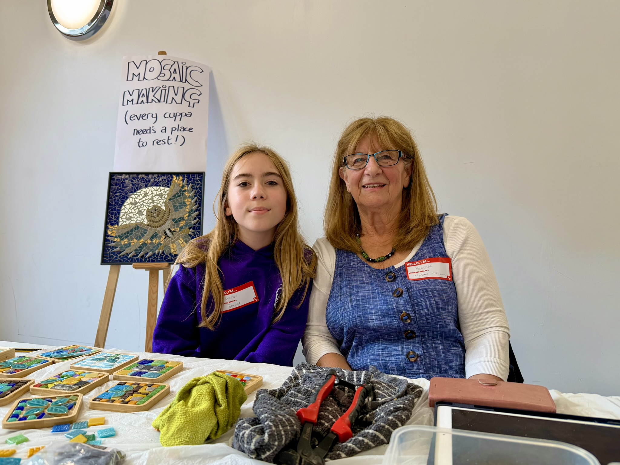 Ballet Dancer Harriet, with her Mosaic Artist Grandma Bobbie (MagNorth)