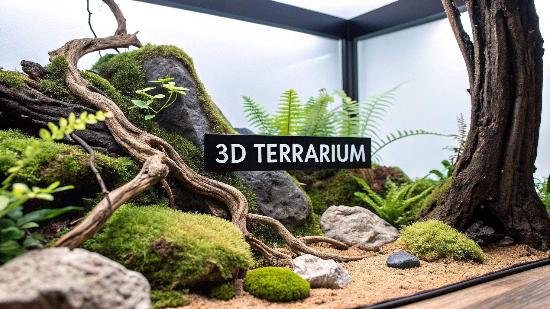 Design a 3D Terrarium Background with AI