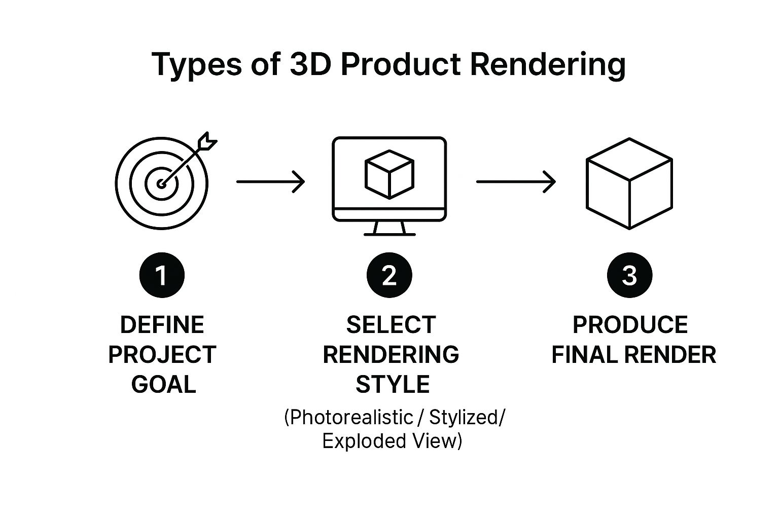 Infographic about 3d product rendering