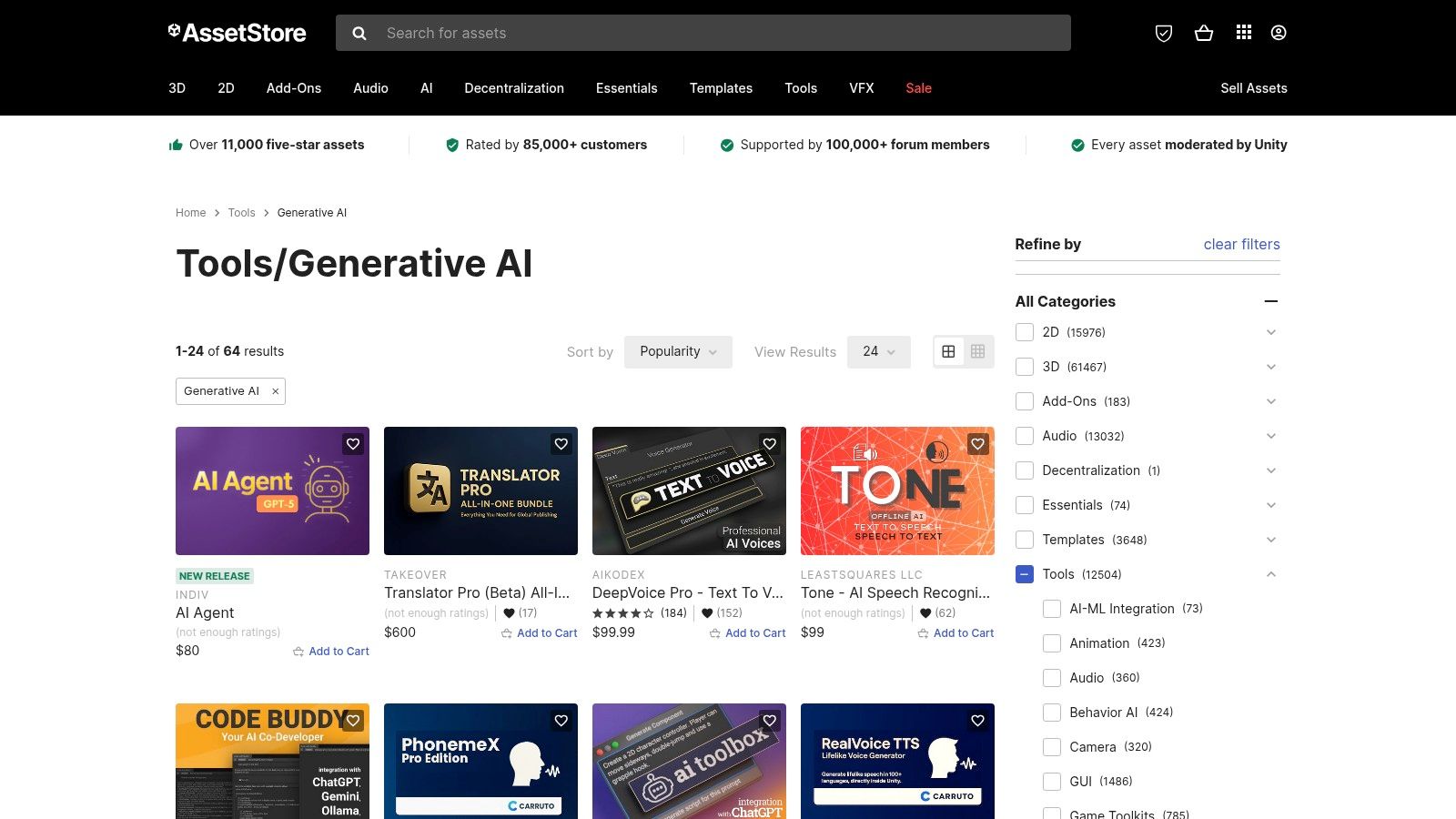 Unity Asset Store – Generative AI