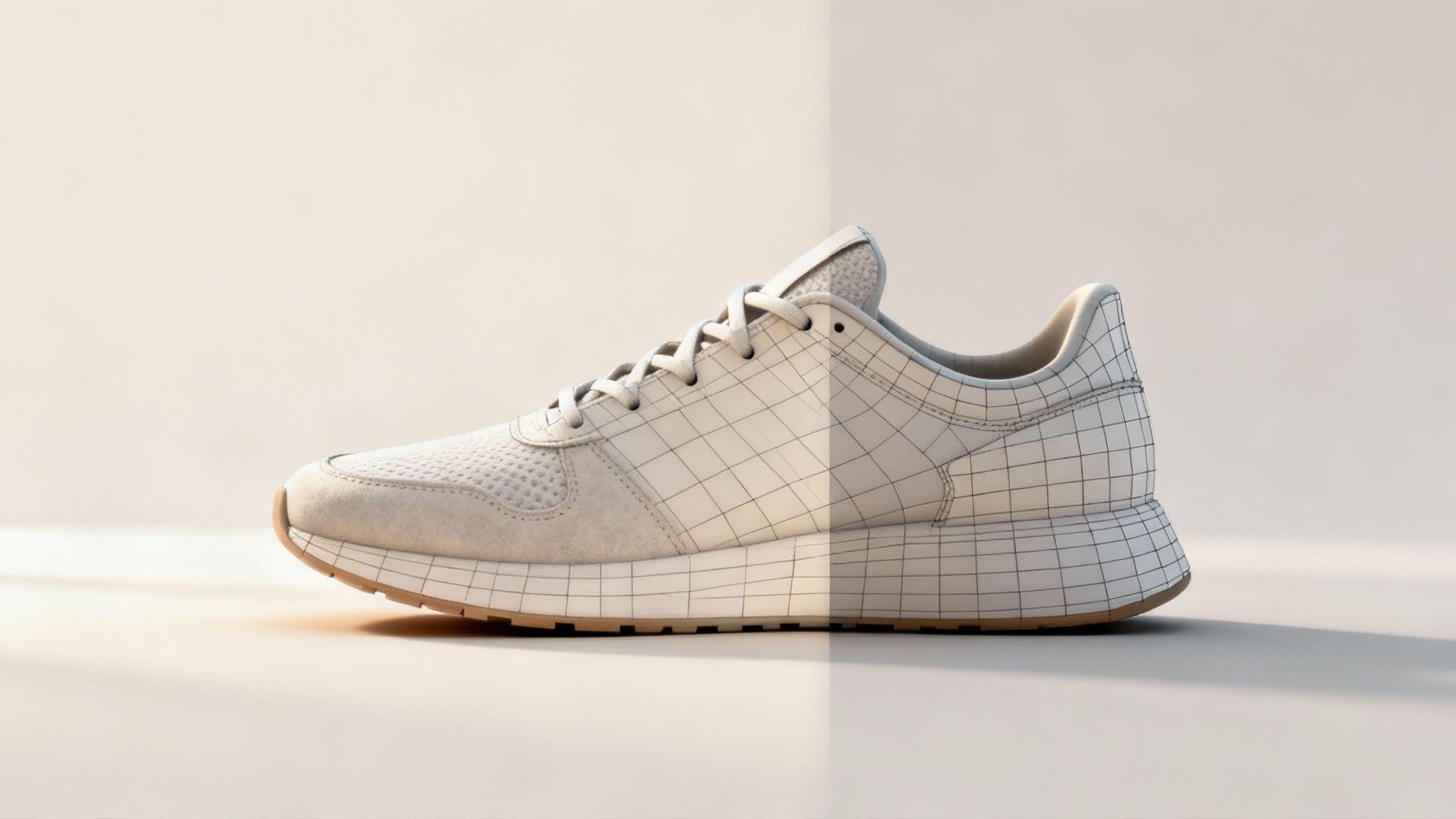 A person's hand holding a futuristic tablet displaying a 3D model generated from a 2D image.