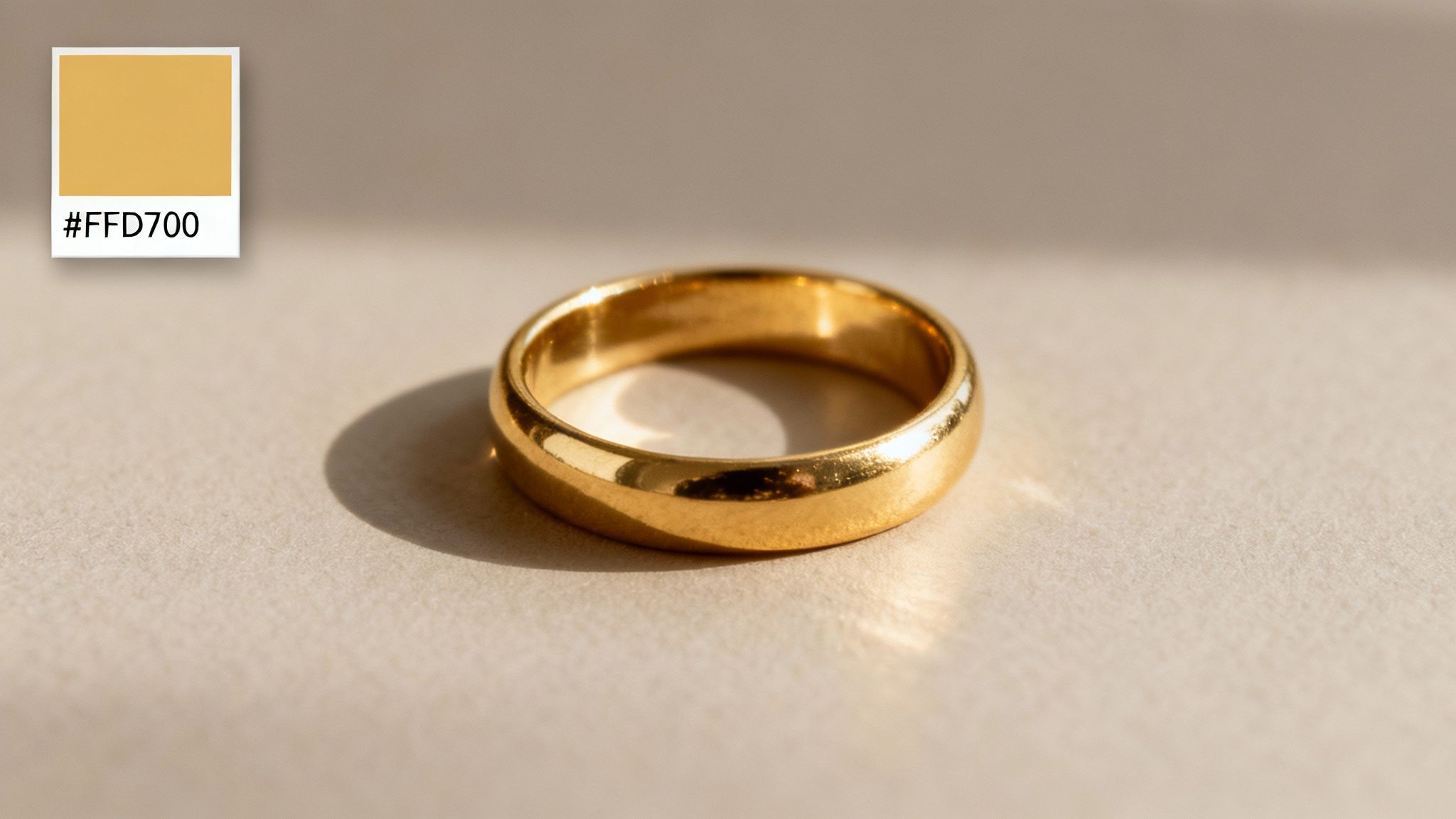 Gold metallic render sample