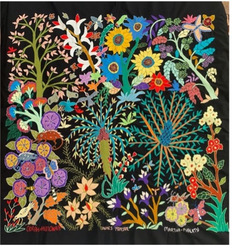 Cotton & cotton threads, embroidery 100x100cm, 2023.