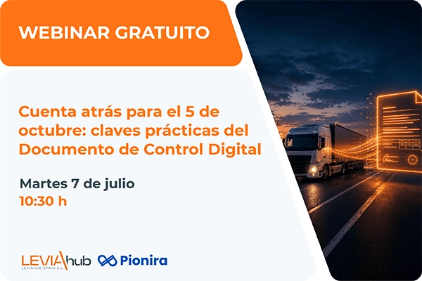 Webinar gratuito sobre el Documento de Control Digital con claves prácticas para adaptarse a la nueva normativa del transporte de mercancías.