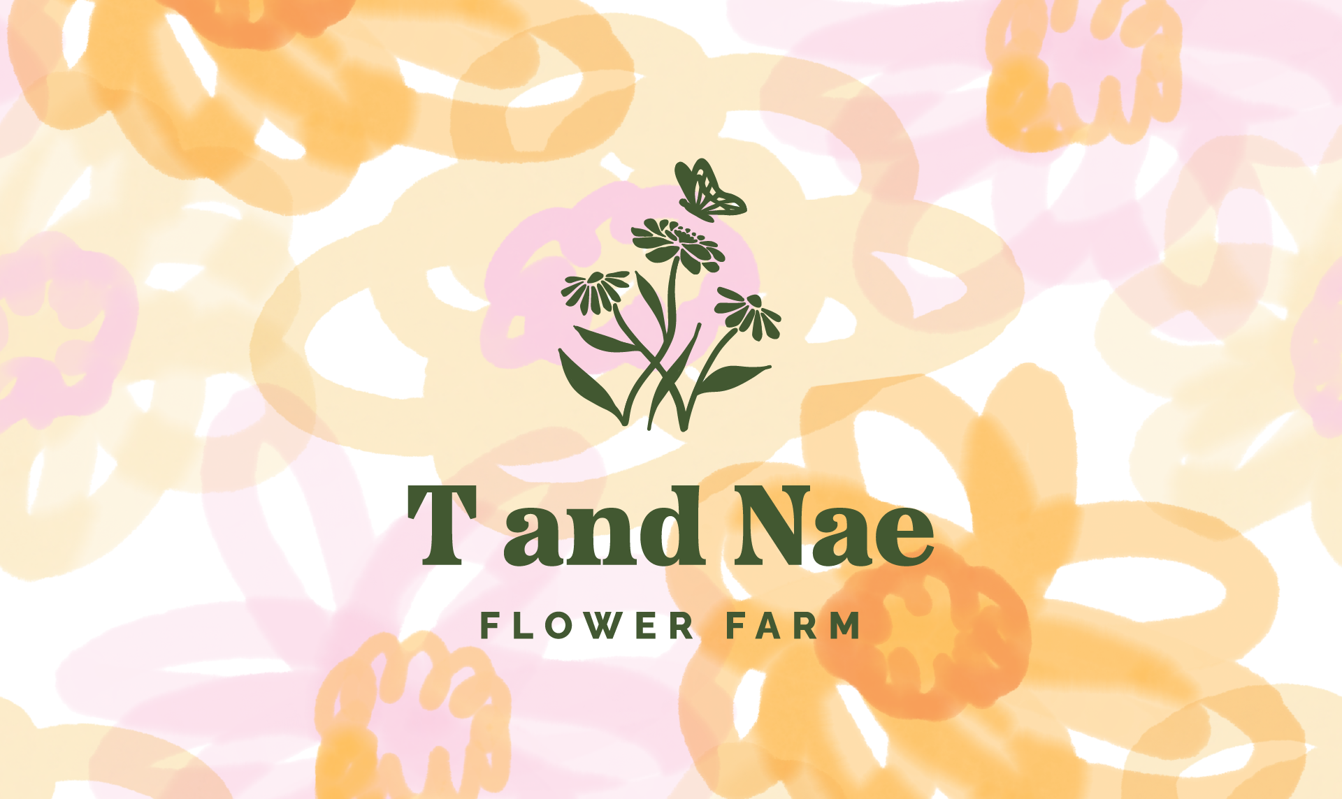 T and Nae Flower Farm Logo design and Branding