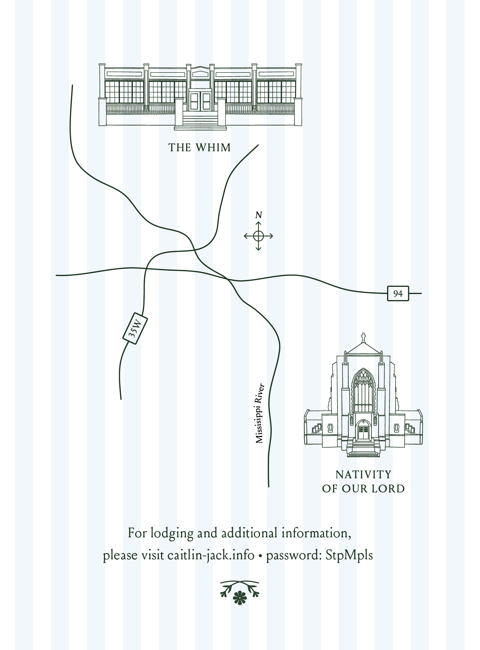 Wedding invitation design by Caitlin Hottinger