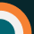 Logo with stylized letter K in teal and white, a blue and green pentagon, and curved orange lines.