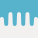 White picks on a blue ring-shaped background resembling a comb or gear.