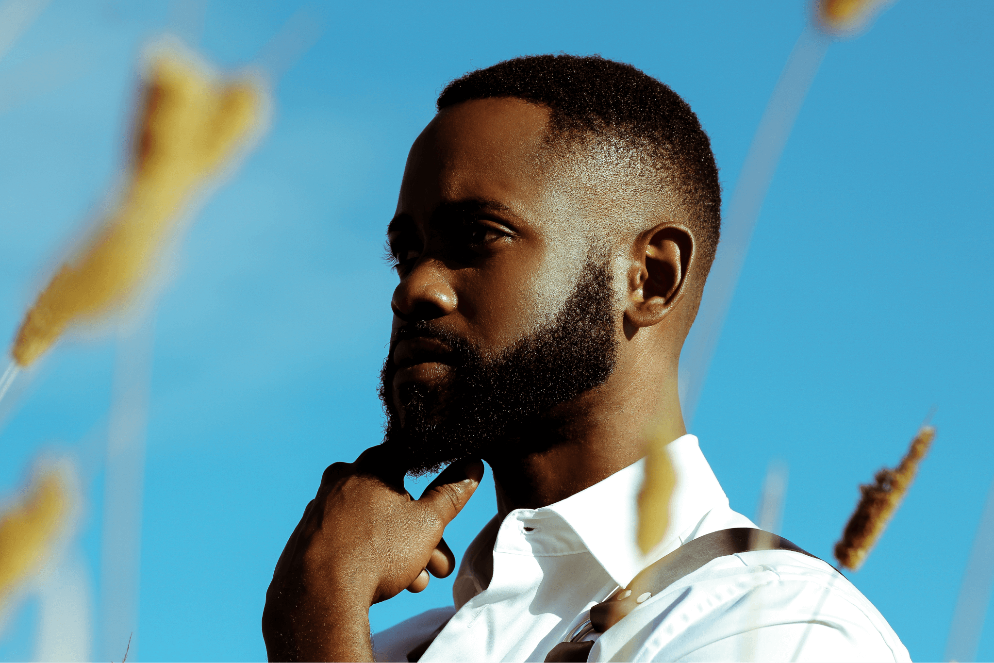 a man with a beard and a tie