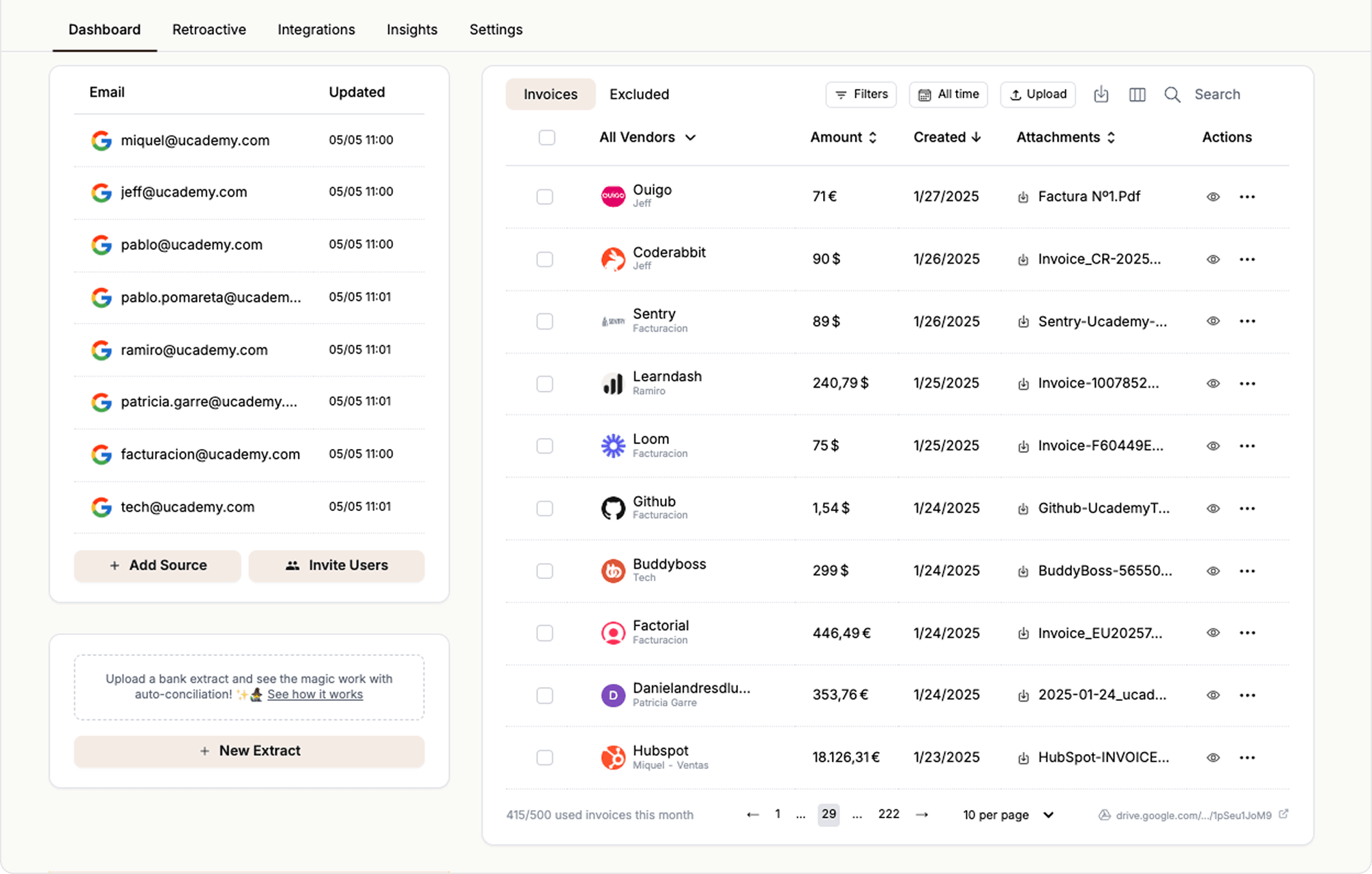 Feature comparison between RatioPayments and Tailride