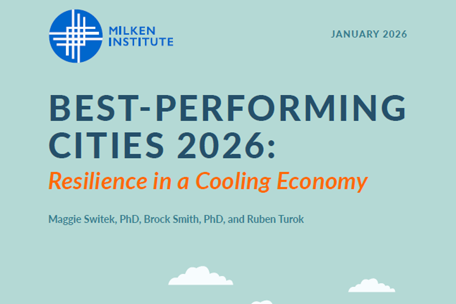 Bend-Redmond MSA Ranked #4 in the Milken Institute's 2026 Best-Performing Cities Report