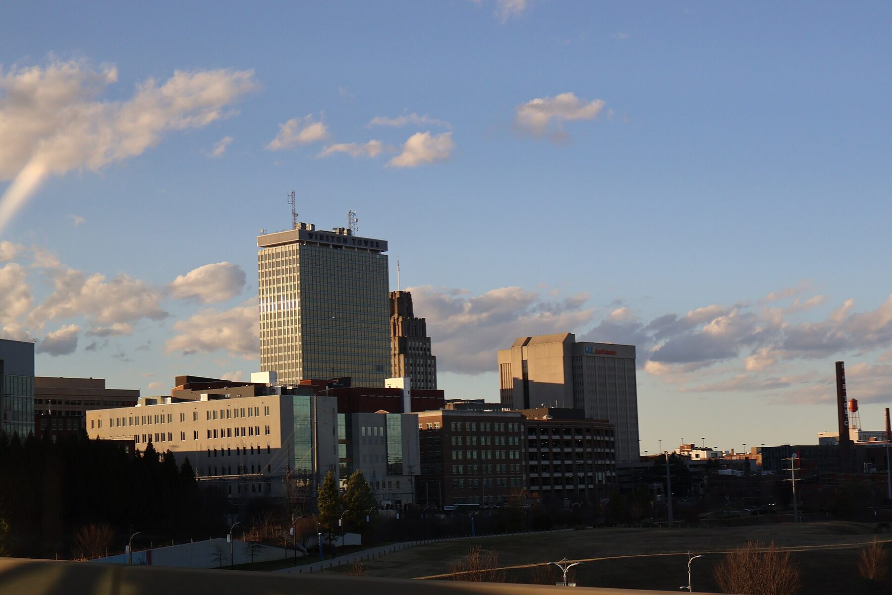 Vista aérea de Winston-Salem, Carolina del Norte