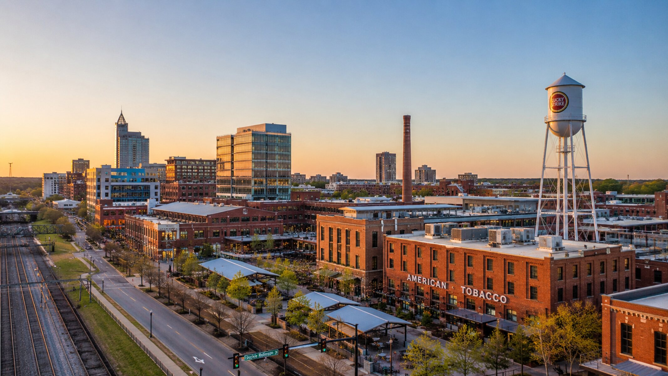 Aerial view of Durham, North Carolina