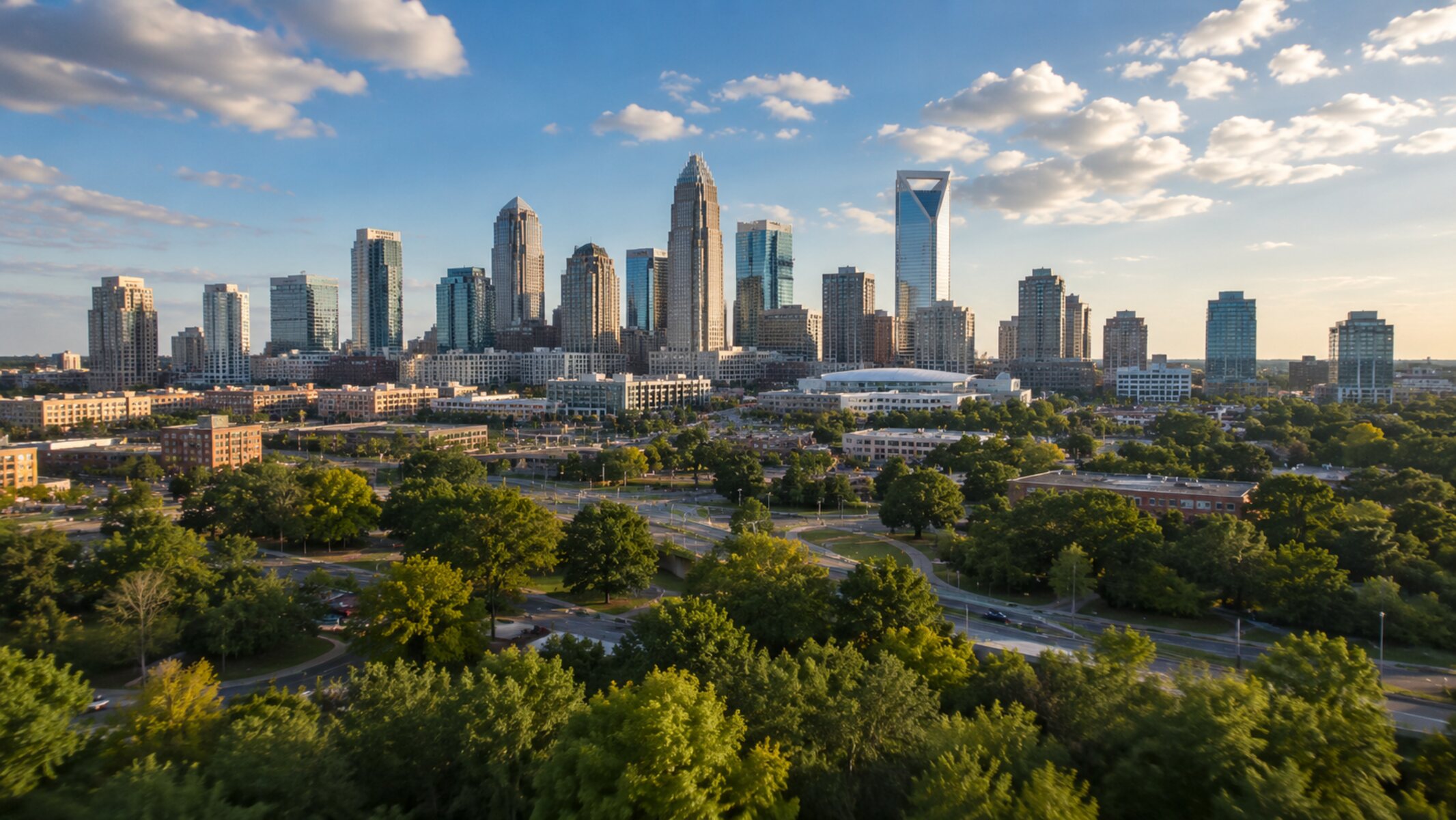 Aerial view of Charlotte, North Carolina