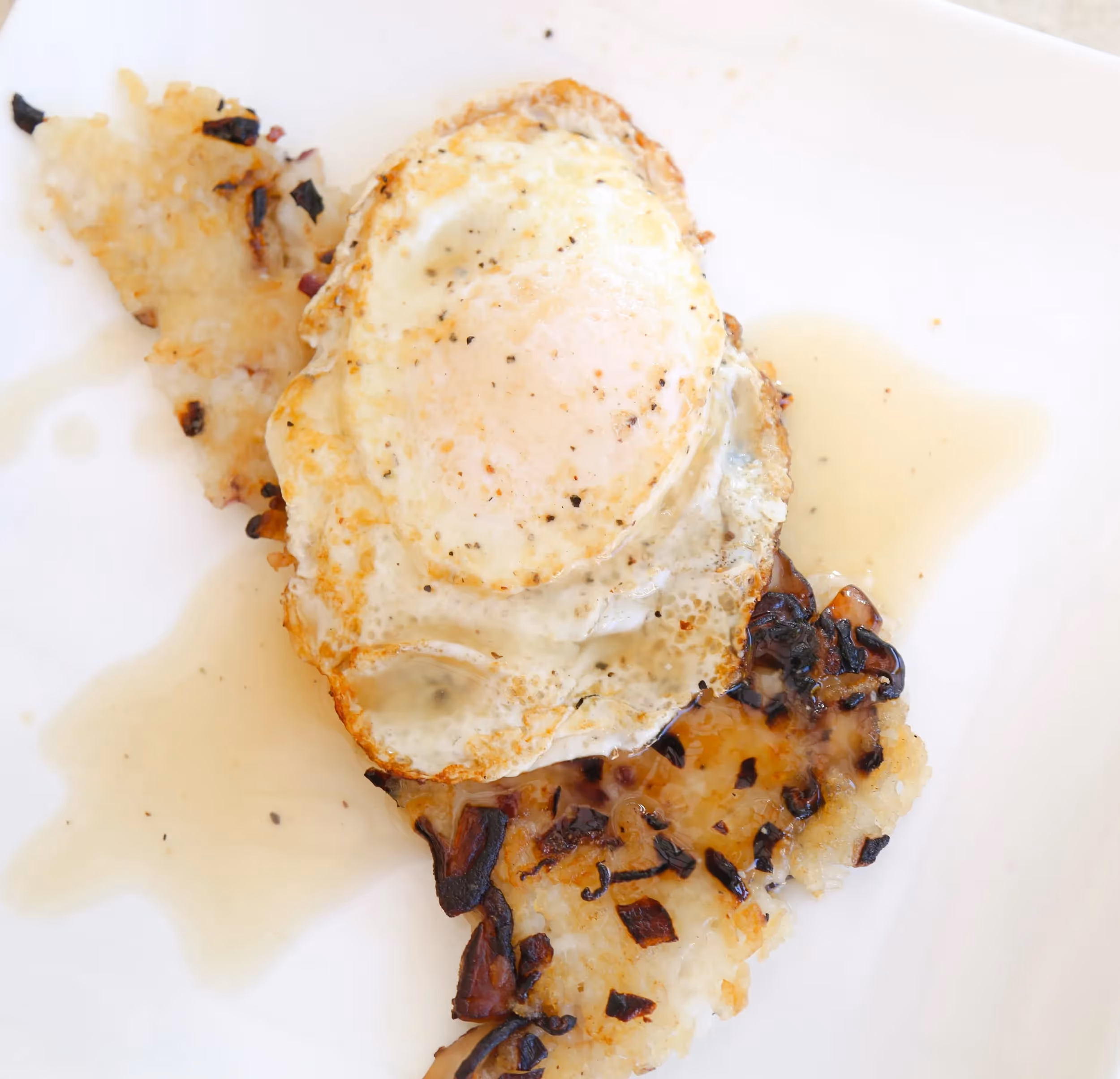 Crispy Rice Pancake & Eggs