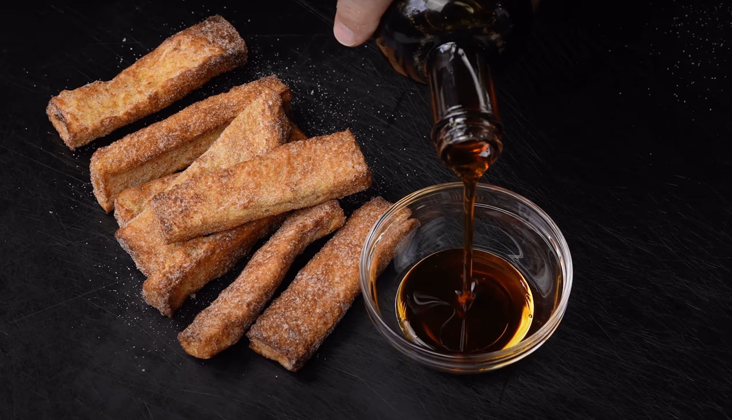 Air Fryer Churro French Toast Sticks