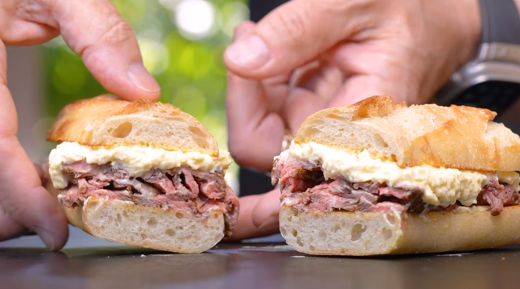 Steak & Egg Salad Sandwich