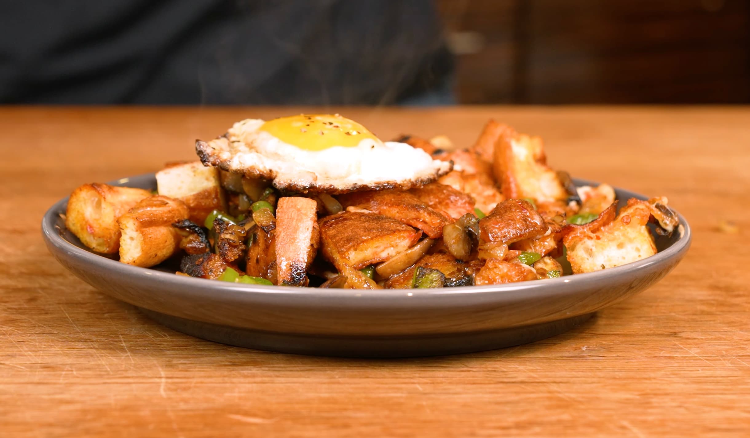 Pizza Breakfast Hash with Eggs