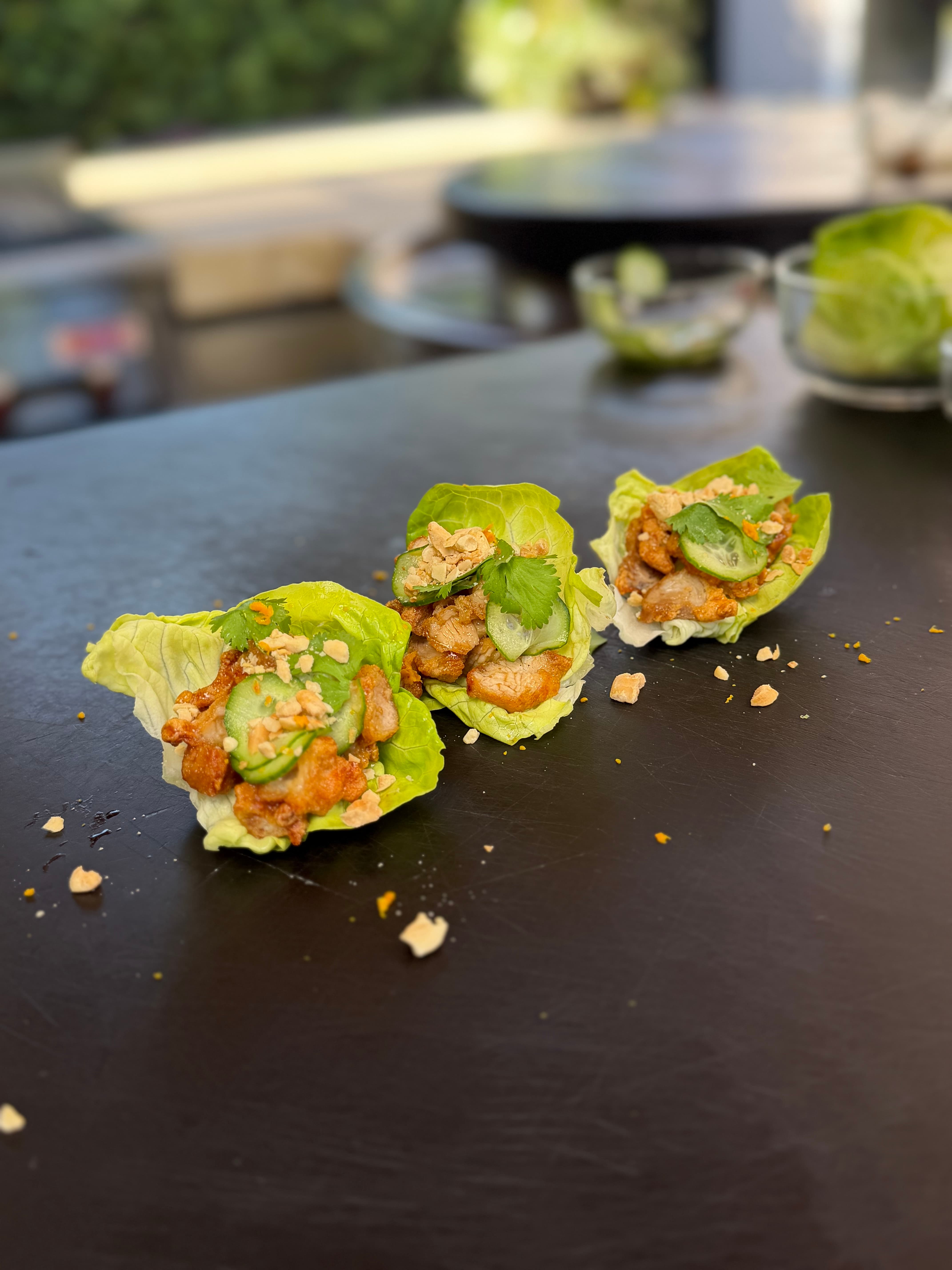 Orange Chicken Lettuce Cups
