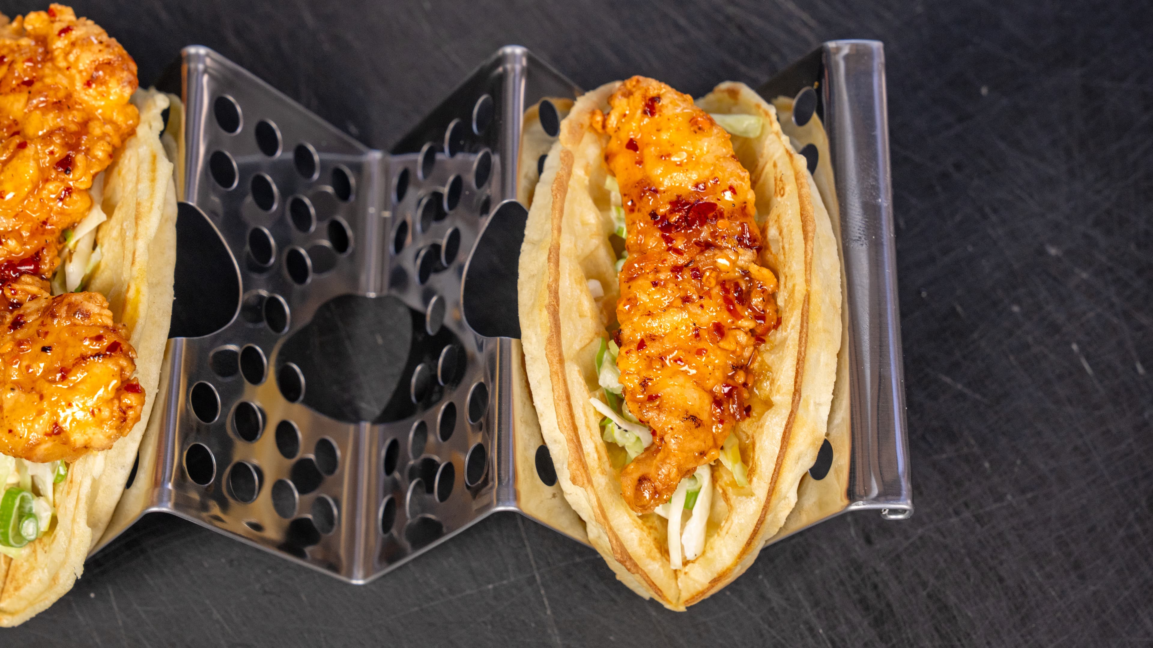 Fried Chicken & Waffles Tacos