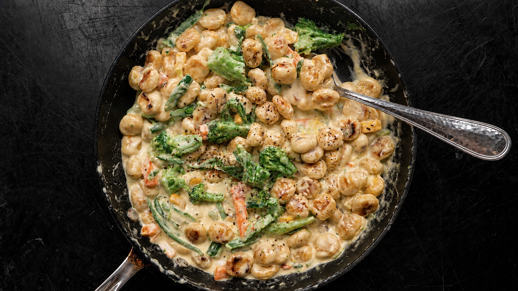 One-Pan Creamy Gnocchi & Veggies