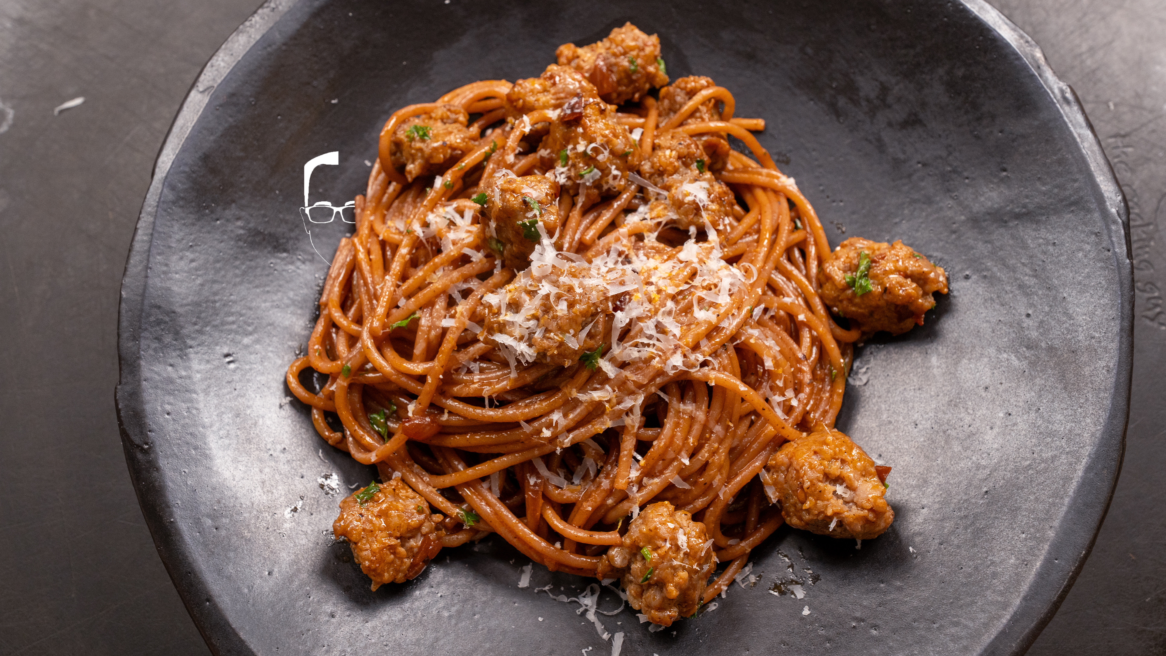 Drunken Spaghetti with Sausage Meatballs