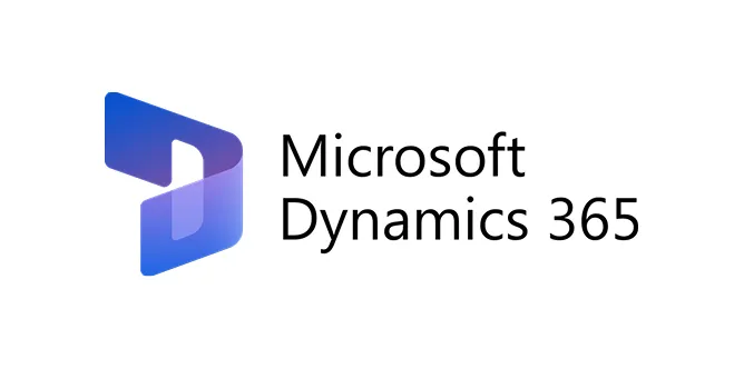 Microsoft Dynamics 365 logo with a stylized blue and purple 'D' symbol.