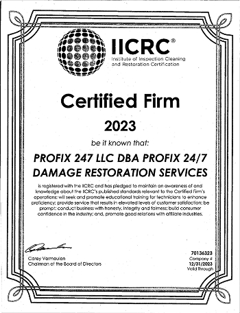 IICRC Certified Firm – 2023