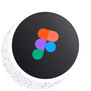 A black and white circle with colorful circles on it.