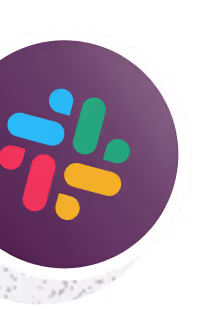 A purple circle with colorful dots on it.