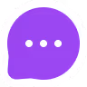 A black and white image of a purple bubble.