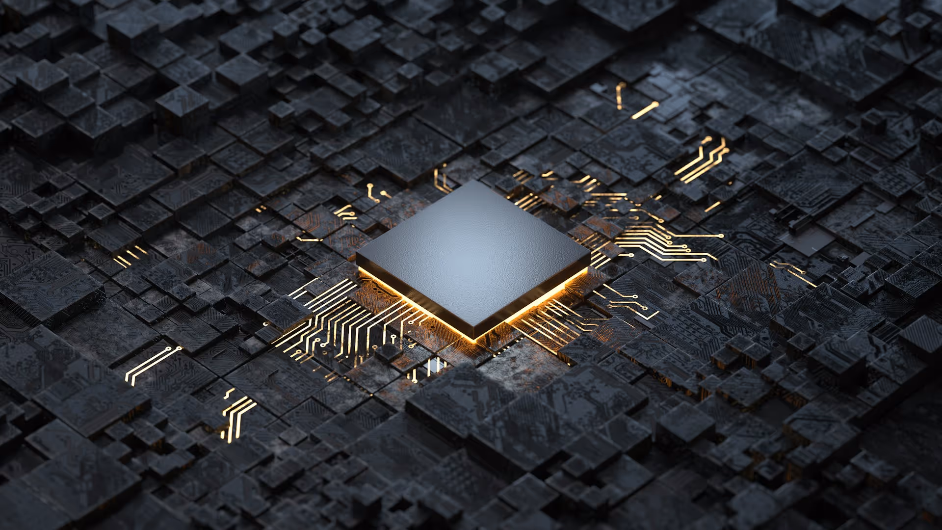 Photographie d'une puce informatique