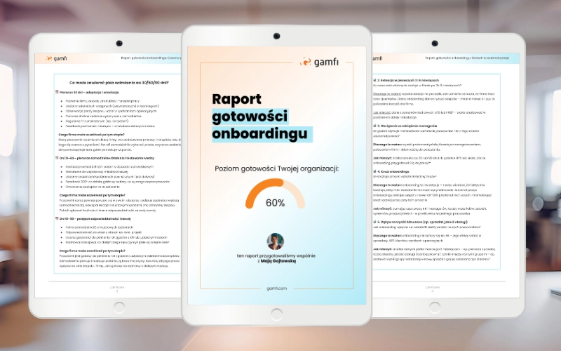 Gamfi x Maja Gojtowska: Raport gotowości onboardingu
