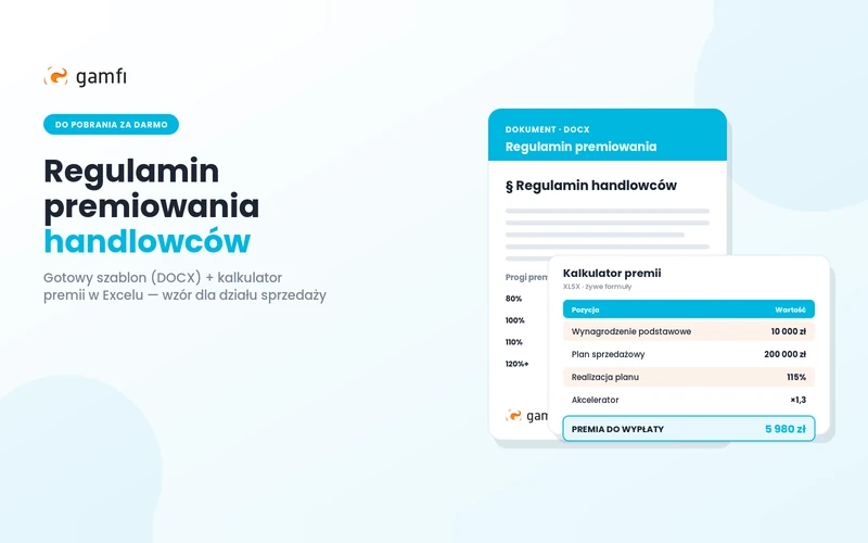 Szablon regulaminu premiowania handlowców i kalkulator premii