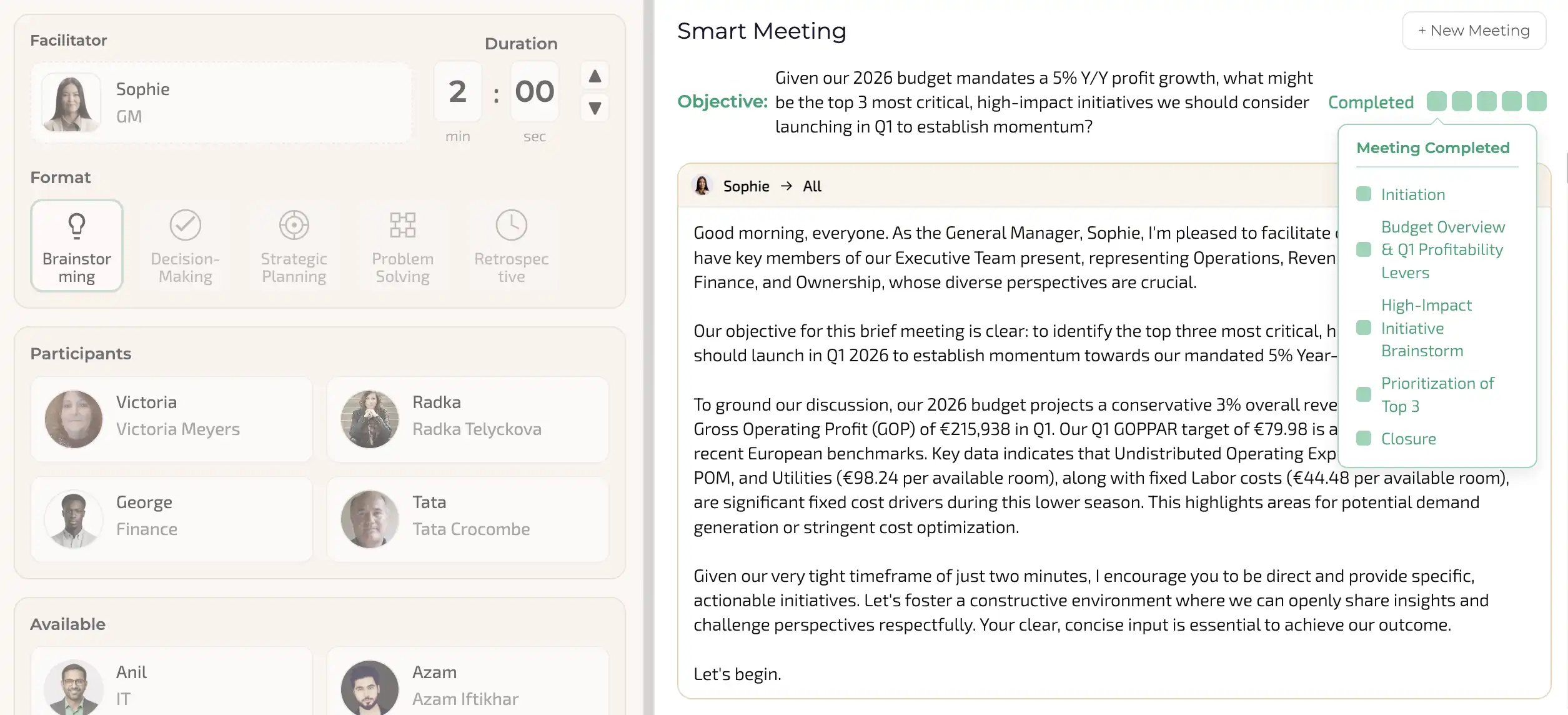 Smart Team Meeting screenshot