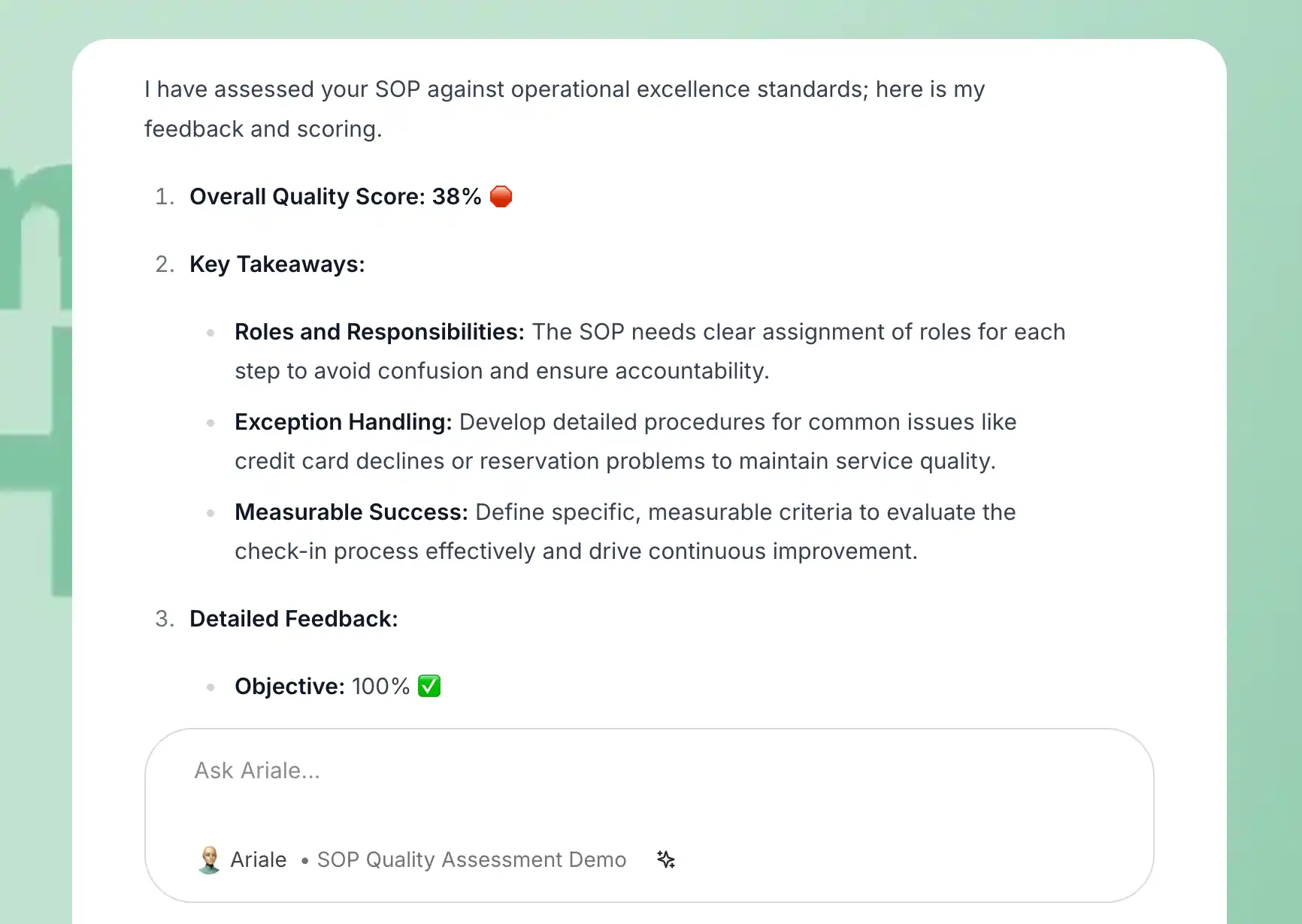 inHotel AI agent SOP Quality Assessment skill screenshot