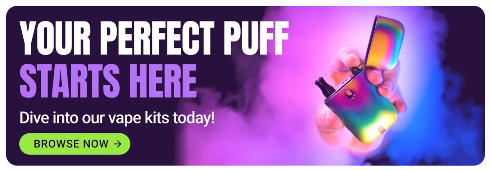 Banner to free vape choose questionaire