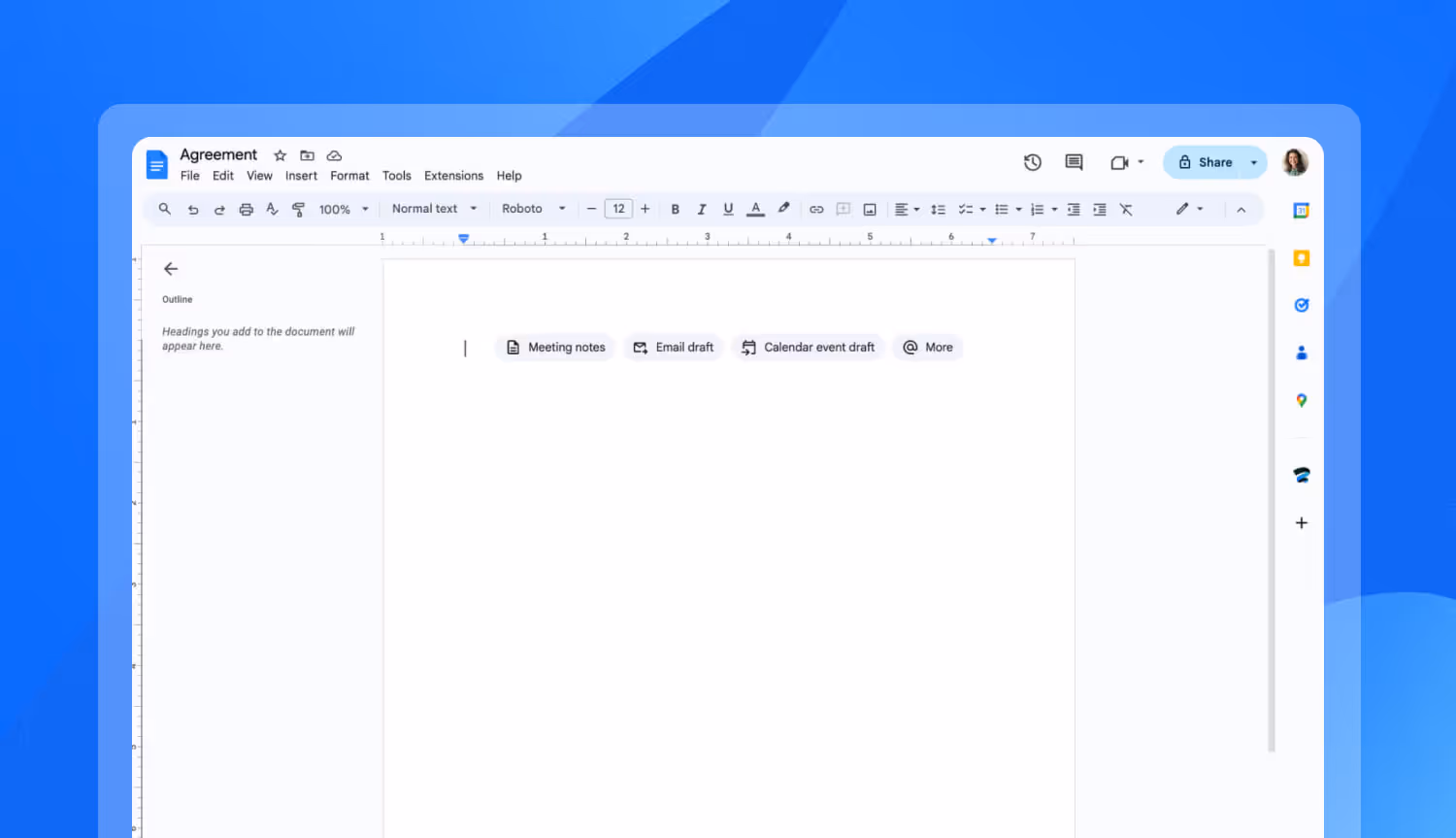 Öffnen Sie Google Doc, um eine Unterschrift zu erstellen