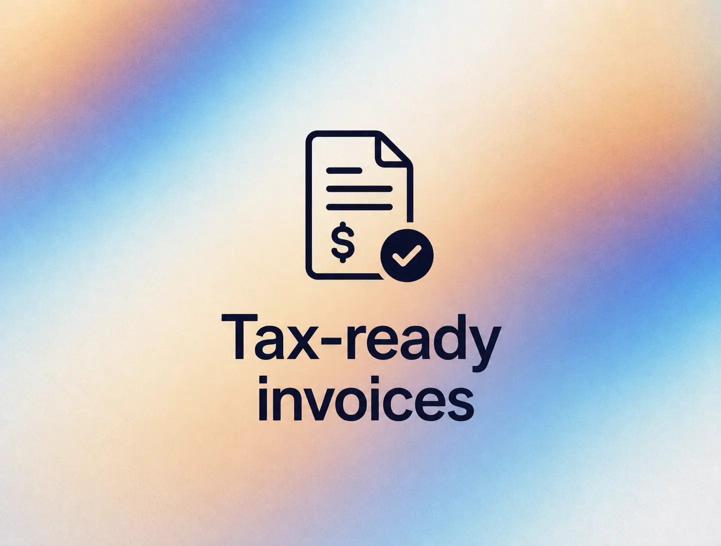 Tax-ready invoices