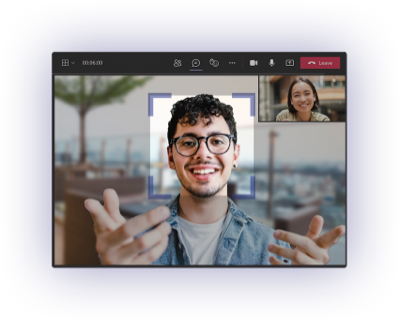 A person talking to the camera within the context of a video call.