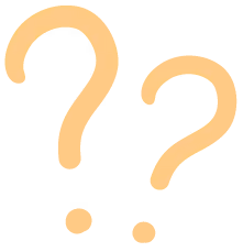 Two large question marks are shown against a plain background.