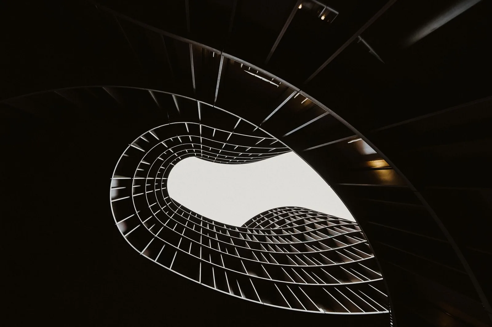 Spiral building seen from below
