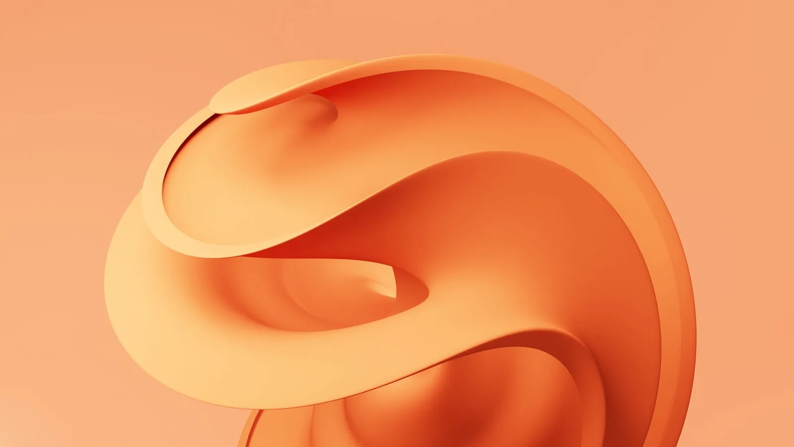 Orange sculptural form