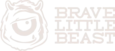 A white Brave Little Beast logo