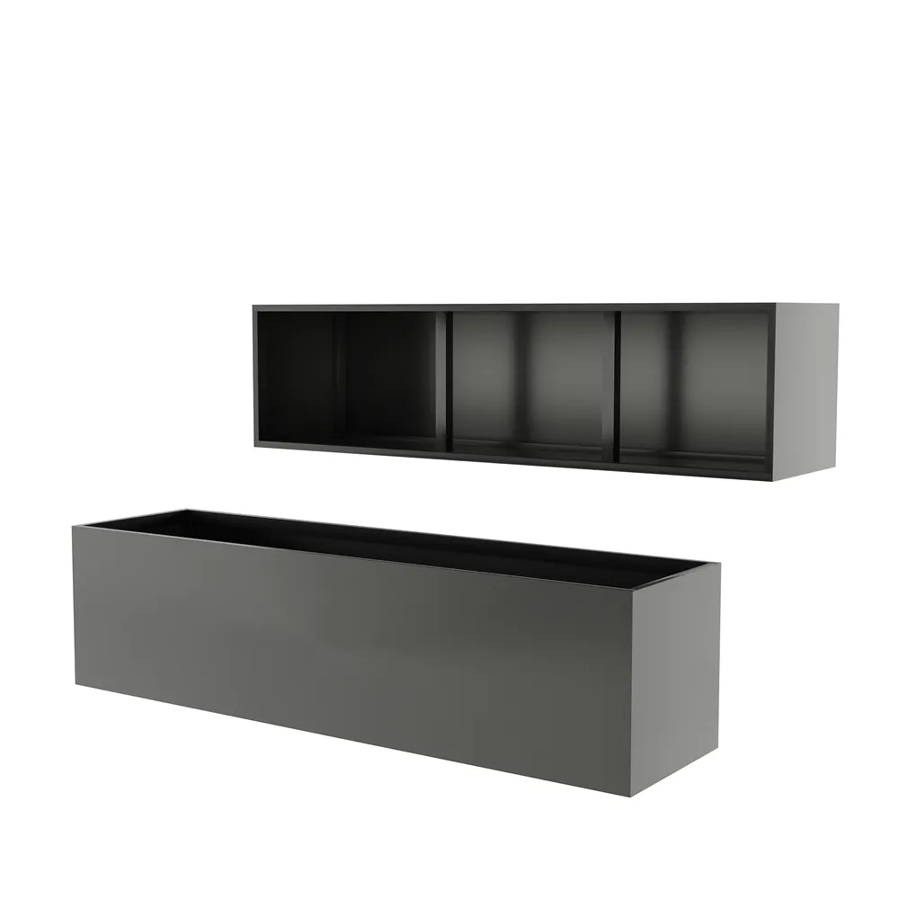 Modern planter boxes for green building designs