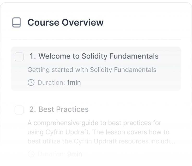 Blockchain and Smart Contract Development Courses - Cyfrin Updraft