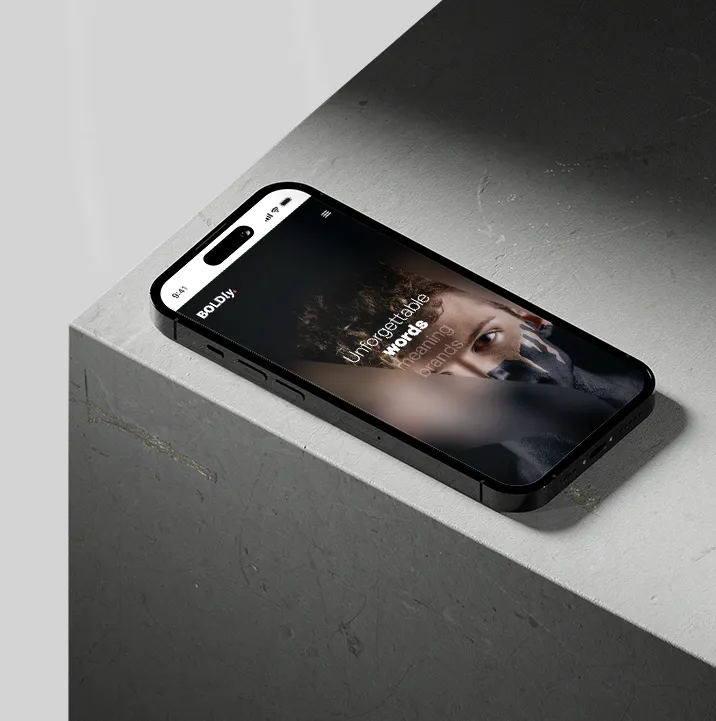 Website on a laptop on a rock