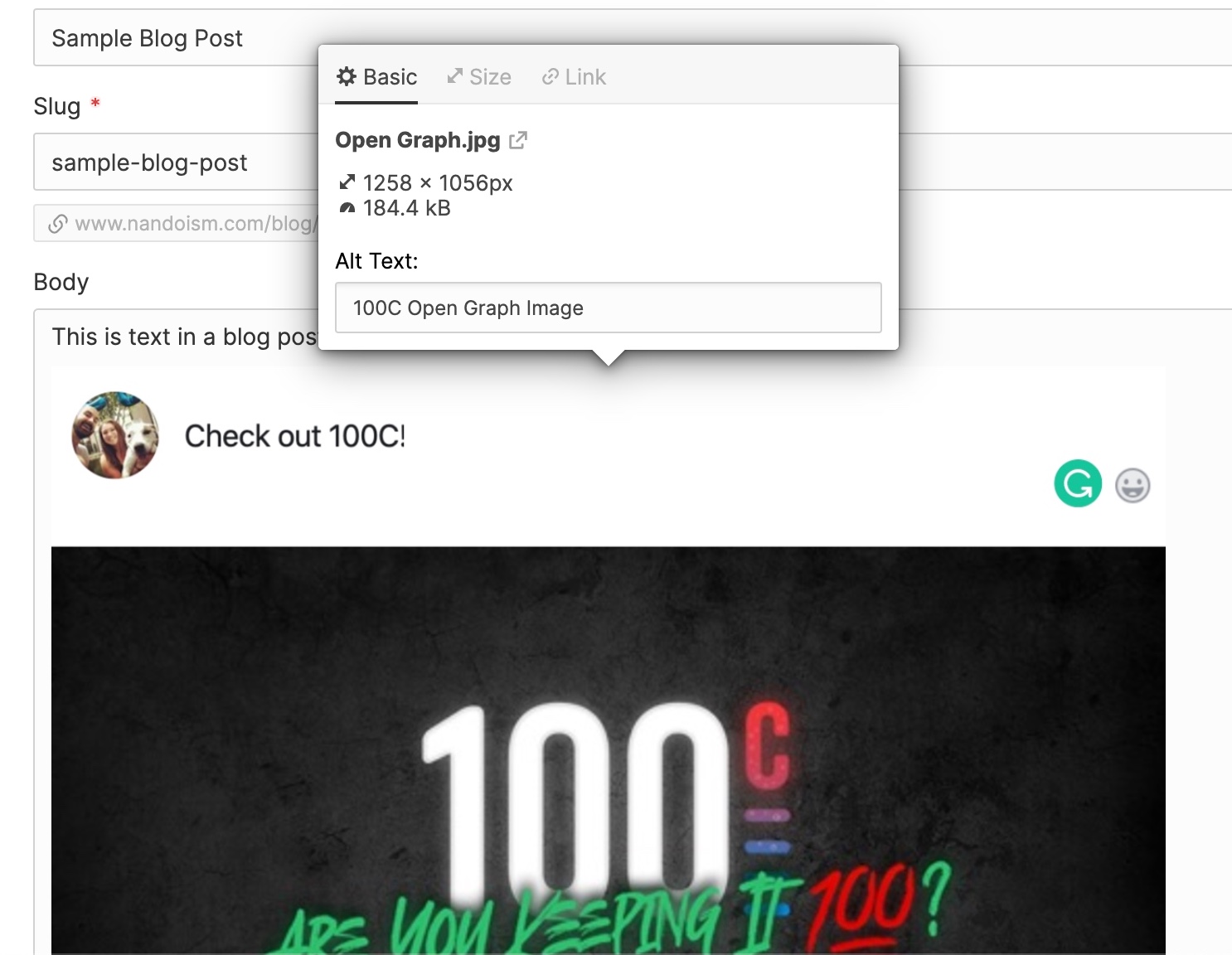 Image Alt Text